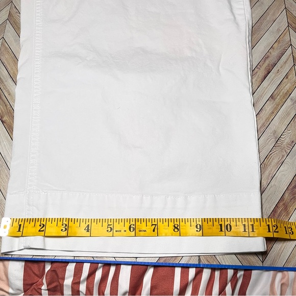 TALBOTS Wide Leg Crop Chino Pants‎ White Cotton Spandex Plus Size Spring Coastal - Picture 9 of 9